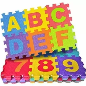 RAGVEE VIDA 36 Pieces Puzzle Foam Mat for Kids Interlocking Alphabet and Number