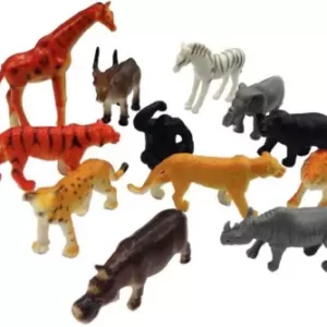 Ragvee 12 Pcs Medium Size Jungle Wild Animal World Multicolour Forest Animal Set Toys for Kids