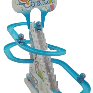 Ragvee toys Doraemon Slide Toy Set | Stair Climbing Doraemon Race Track Set for Kids | Electronic Small Doraemon Slide Track Set Toy for Kids 5+ Years