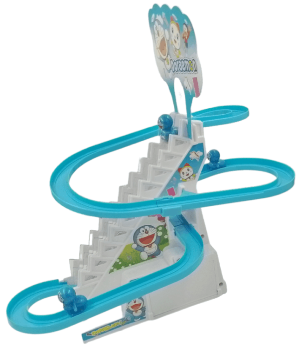 Ragvee toys Doraemon Slide Toy Set | Stair Climbing Doraemon Race Track Set for Kids | Electronic Small Doraemon Slide Track Set Toy for Kids 5+ Years - Image 6