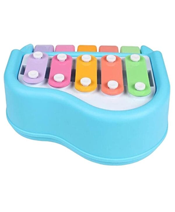 Ragvee 2 in 1 Big Piano Xylophone Musical Toy for Kids (Age 3+) with 5 Keys, 2 Sticks, Keyboard Xylophone Piano Preschool Musical Learning Instruments Gift Toy for Baby, Kids, Girls, Boys - Image 3