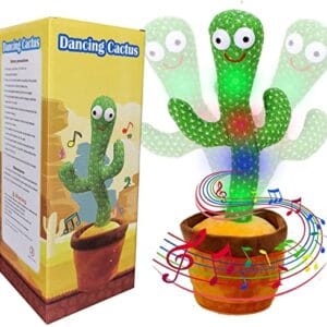 RAGVEE Dancing Cactus Talking Plush Toy with Singing And Recording Function - Repeat What You Say - Pack of 1, Rechargeable Cable Included