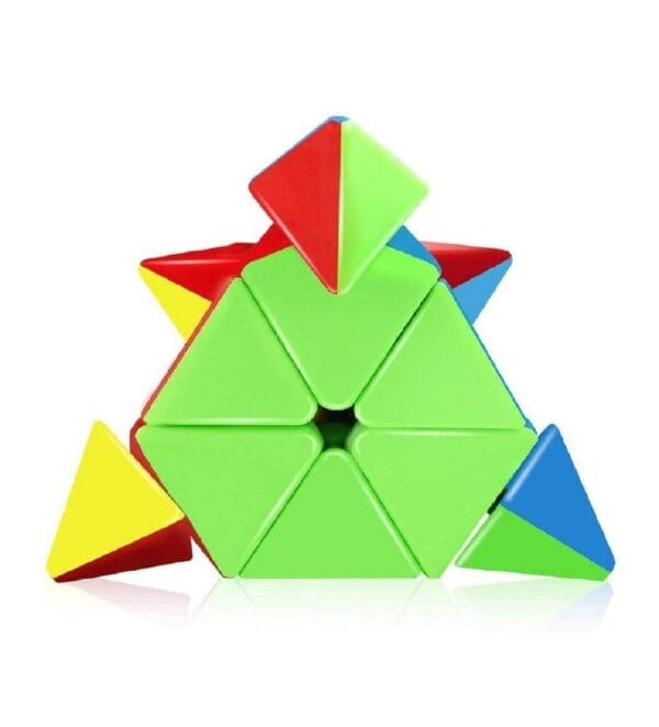 Ragvee Pyramid High Speed Sticker Less Magic Puzzle Cube Game Toy (Pyraminx) - Image 8