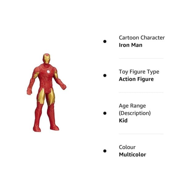 Ragvee Iron Man Action Figure Avengers (8 Inches, Multicolour), Toys for Kids Ages 3 and Up - Image 6