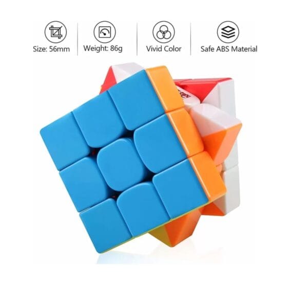 Ragvee Cubes 3x3 High Speed Sticker Less Magic Puzzle Cube Game Toy (3x3) Smooth Swing for Faster Movement - Image 2