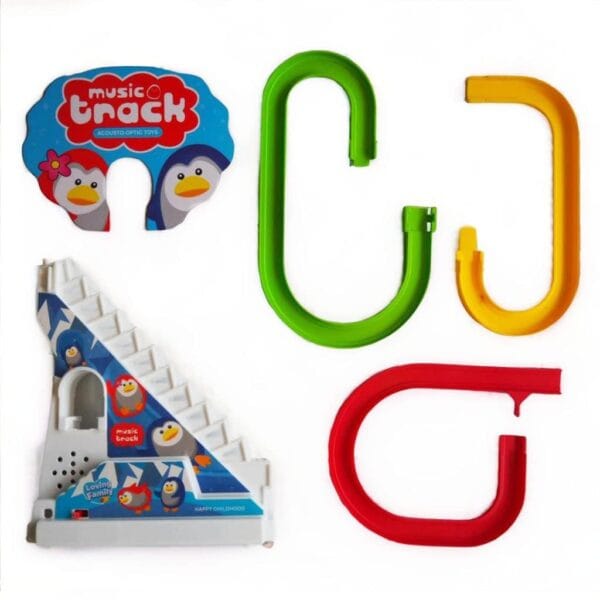 Ragvee Set Funny Automatic Stair-Climbing Penguin Cartoon Race Track Set Little Lovely Penguin Slide Escalator Toy - Image 3
