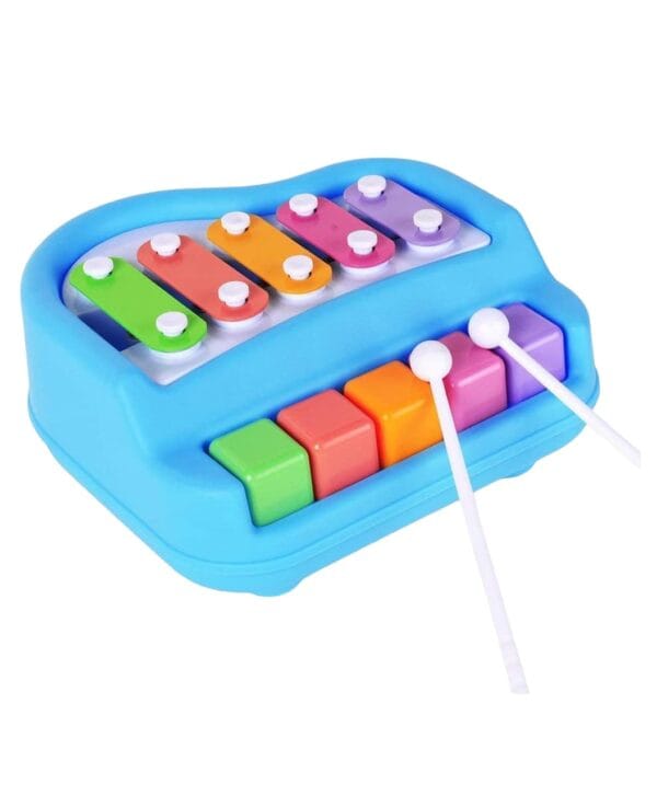 Ragvee 2 in 1 Big Piano Xylophone Musical Toy for Kids (Age 3+) with 5 Keys, 2 Sticks, Keyboard Xylophone Piano Preschool Musical Learning Instruments Gift Toy for Baby, Kids, Girls, Boys - Image 5