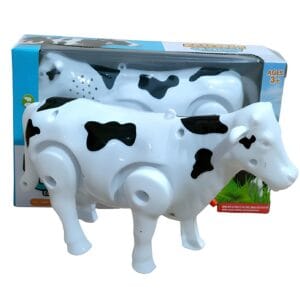 Ragvee Moving Cow Toy for Kids with Sound and Music Milk Cow Buffalo Animal Toy Set of 1PCs Farm House Animals Ox Toy for Boys and Girls - Birthday Gift Music Toys