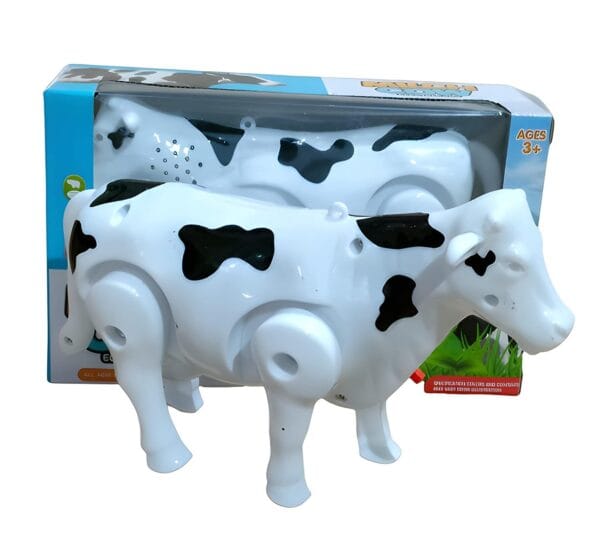 Ragvee Moving Cow Toy for Kids with Sound and Music Milk Cow Buffalo Animal Toy Set of 1PCs Farm House Animals Ox Toy for Boys and Girls - Birthday Gift Music Toys