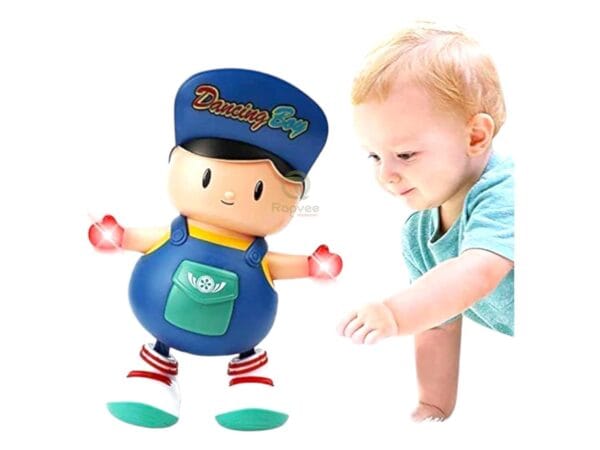 RAGVEE Bump And Go Electric Dancing Boy Cute Music Light Dancing Toy Battery Operated for Kids Baby Electric Toys with Sound - Image 8