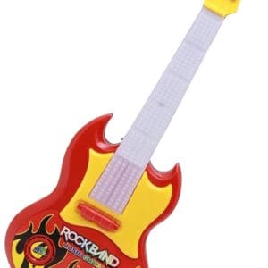 Ragvee Guitar Musical Toy with Mic Boys, Girls Learning to Play, 17 Inches, Battery Operated Music and Lights, Guitar Toys String- Toy for 4 to 12 Years Kids (Small Guitar)