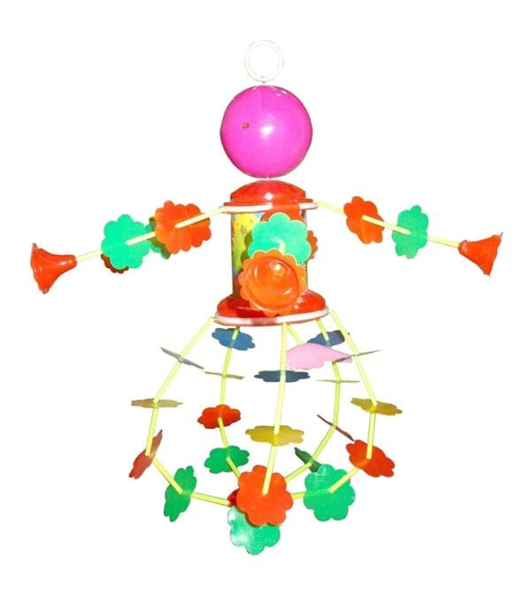 RAGVEE Battery Operated Musical Merry Go Sound Toy Jhoomer with Plastics 4 Pcs rattle Rattle - Image 6