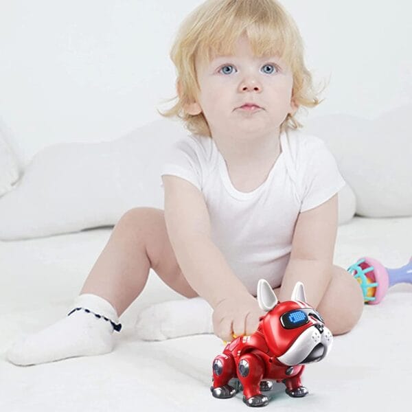 RAGVEE Lovely Kids Robot Dog Machine Electric Pet with Glow Eye Rotatable Head and Movable Limbs/Smart Intelligent Lovely Dog with Demo And Blinking - Image 4