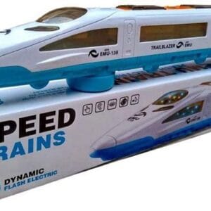 Ragvee Emu Trains Metro Train High Speed Bump and GO Action Bullet Train Toy for Kids, Colorful LED Light Effect and Musical Sound Toy for Both Boy's and Girl's