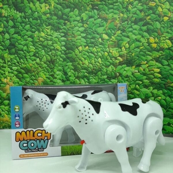 Ragvee Moving Cow Toy for Kids with Sound and Music Milk Cow Buffalo Animal Toy Set of 1PCs Farm House Animals Ox Toy for Boys and Girls - Birthday Gift Music Toys - Image 4