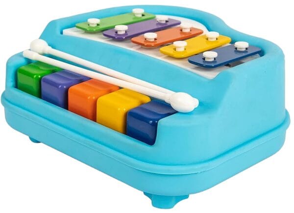 Ragvee 2 in 1 Big Piano Xylophone Musical Toy for Kids (Age 3+) with 5 Keys, 2 Sticks, Keyboard Xylophone Piano Preschool Musical Learning Instruments Gift Toy for Baby, Kids, Girls, Boys - Image 8
