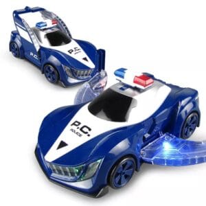 RAGVEE Automatically Shape Change Police Car Stunt Racing Car for Kids, Race Lovers Above 4 Years