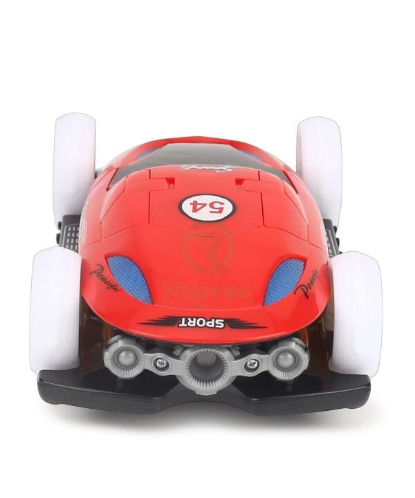 RAGVEE Battery Operated Defrom Flying Car with Sound & Light Bump N Go Function Rotating Four-Wheel Toys - Image 4