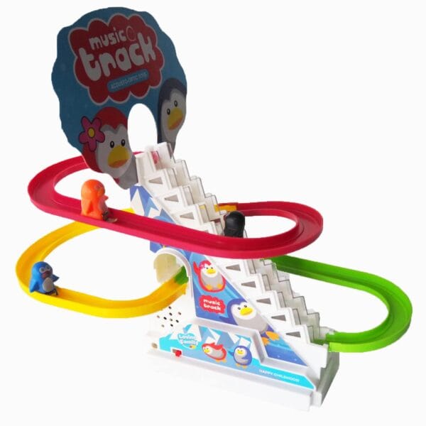 Ragvee Set Funny Automatic Stair-Climbing Penguin Cartoon Race Track Set Little Lovely Penguin Slide Escalator Toy - Image 8