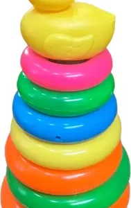 Ragvee 7 Pcs Duck Rings Stacking Baby Toys for Kids Rattle Rattle