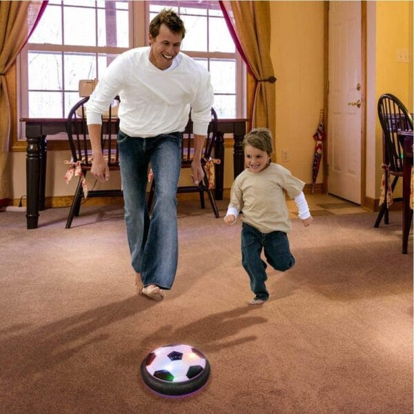 Magic Hover Football Toy Indoor Play Game Best Toy Soccer Football with Foam Bumper Battery Operated Toy for Kids White. - Image 8