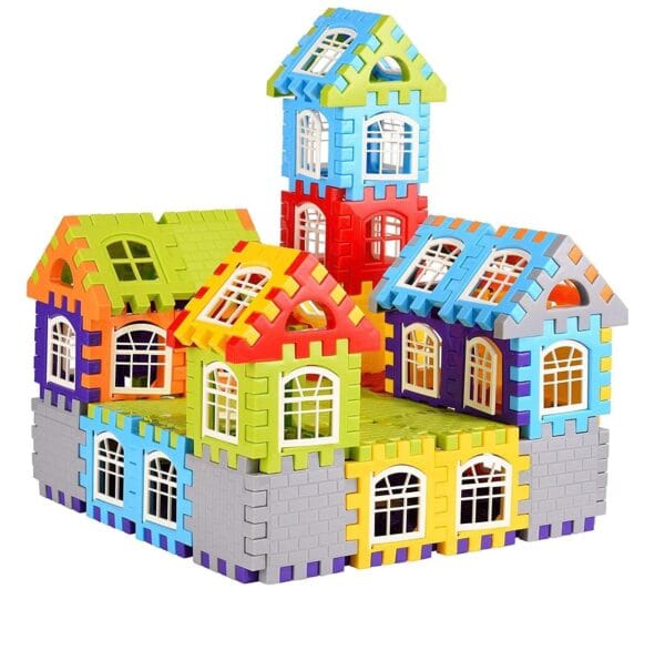 RAGVEE Happy Home DIY Plastic Building Blocks for Kids, Puzzle Toys for Children Educational And Learning Toy for Kids, Girls And Boys