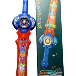 RAGVEE Delivering Joys of Life Electric Transparent Mechanical Gear Space Sword for Kids with Music- Random Colour|| Pack of 1