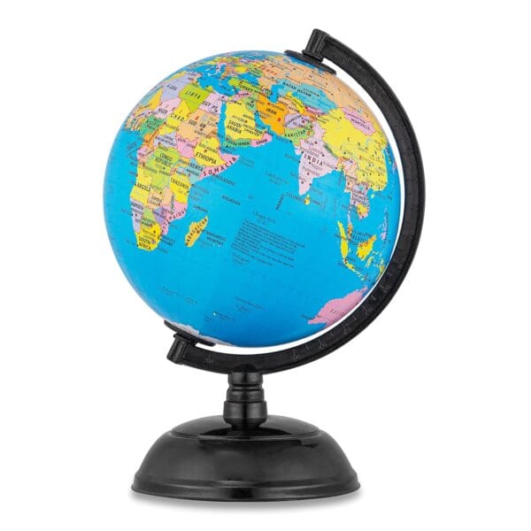 GLOBUS Educational World 8 Inches /20 Cms Diameter Height Rotating World Globe With A.B.S Polymer Moulded Arc and Base - Image 4