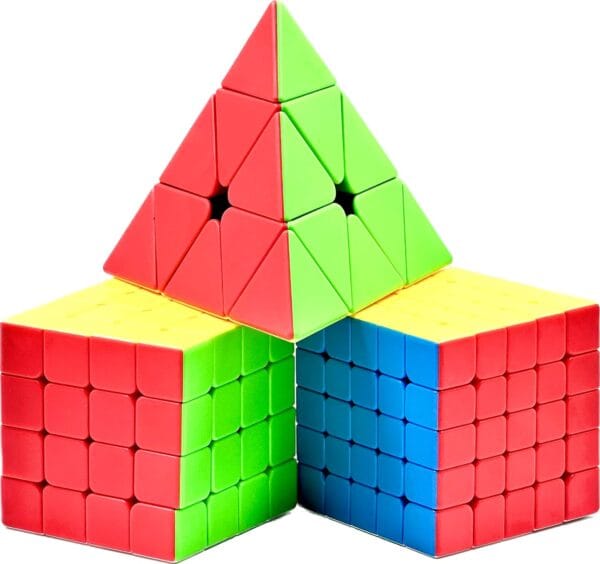 Ragvee Speed Cube Combo Set 4x4 5x5 and Pyraminx Pyramid Triangle Puzzle Cubic Bundle Toy Game - Image 5