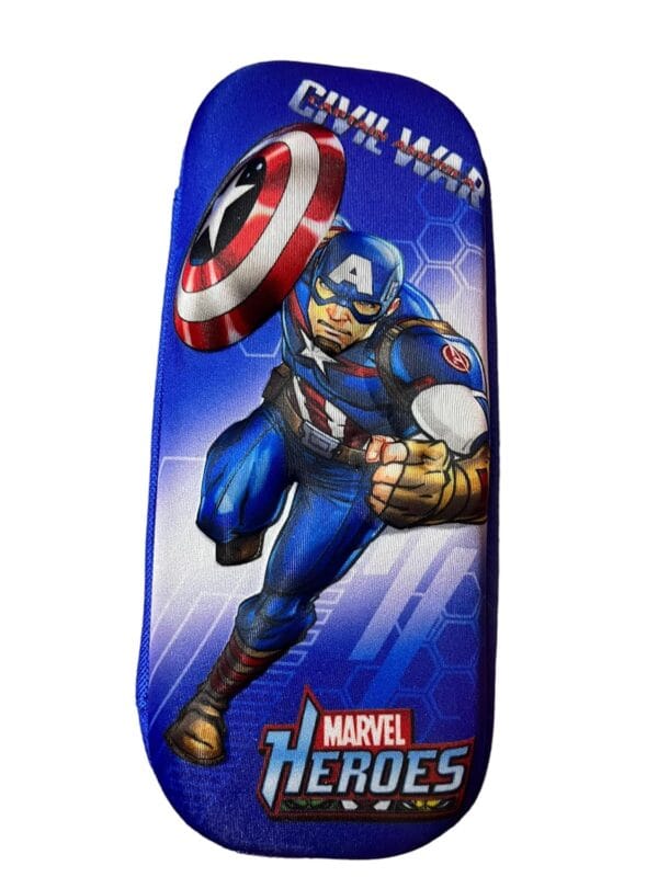 RAGVEE Branded 3D Super Hero Captain America Box Pencil Cases