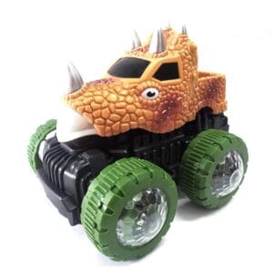 Ragvee Battery Operated Off Road Dinosaur Car Vehicle Toy with 3D Light, Music, and 360° Rotation for Kids | Boys | Girls (Colour-as per Availability)