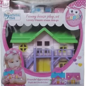 Ragvee Funny House Play Set Lovely Classic Shape Playset with Furniture And Accessories