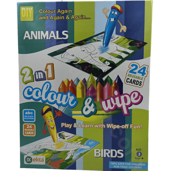Ragvee Colour And Wipe Fruits And Vegetables | 24 Reusable Cards | Preschool Collaring Kit For 3+ Years Toddlers/Kids