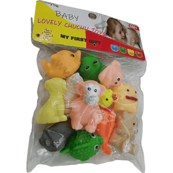 Ragvee Rubber Colourful Floating Baby Toys Bath Aquatic Animals Chu Chu Toys for Newborn Babies, Kids, Assorted - Image 6