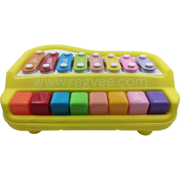 Ragvee 2 in 1 Baby Piano Xylophone Musical Toys for Kids with 8 Keys, Keyboard Xylophone Piano, Preschool Educational Learning Musical Sound Instruments Toys for 1+ Years Old Kids Boys Girls Beginners