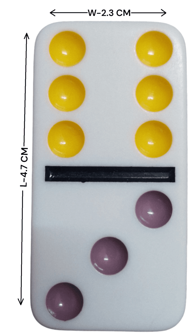 Ragvee Double 6 Color Dot Dominoes Game Set, Classic 28 Pieces in Tin Case, Match and Fun Game for Kids - Image 3