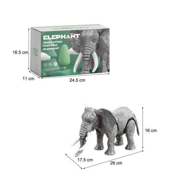 Ragvee Walking Elephant Toy - Elephant Toy Figure with Walking and Realistic Sound, Animal Figure Toy for 3+ Years Old Kids Boys, Girls, Sound Toys for Children - Image 2
