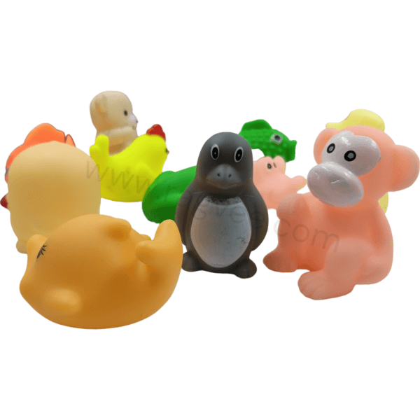 Ragvee Rubber Colourful Floating Baby Toys Bath Aquatic Animals Chu Chu Toys for Newborn Babies, Kids, Assorted - Image 5