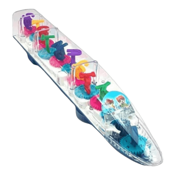 Ragvee Transparent Concept Bullet Train Toy for Kids, Electric Mechanical Gear Race Musical Train, 3D Bullet Train Toy with 360 Degree Rotation Educational Toys ( Multi Color). - Image 5