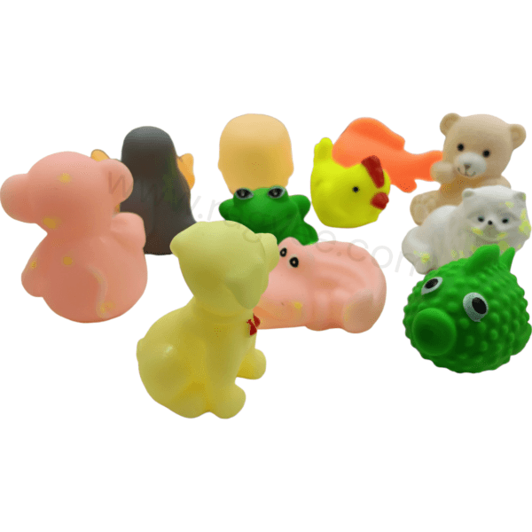 Ragvee Rubber Colourful Floating Baby Toys Bath Aquatic Animals Chu Chu Toys for Newborn Babies, Kids, Assorted - Image 3