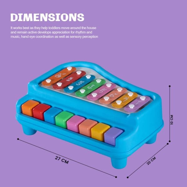 Ragvee 2 in 1 Baby Piano Xylophone Musical Toys for Kids with 8 Keys, Keyboard Xylophone Piano, Preschool Educational Learning Musical Sound Instruments Toys for 1+ Years Old Kids Boys Girls Beginners - Image 3