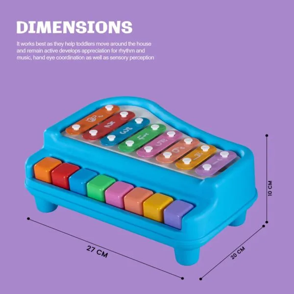Ragvee 2 in 1 Baby Piano Xylophone Musical Toys for Kids with 8 Keys, Keyboard Xylophone Piano, Preschool Educational Learning Musical Sound Instruments Toys for 1+ Years Old Kids Boys Girls Beginners - Image 3