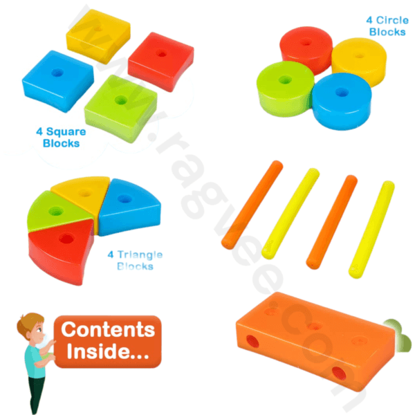 Ragvee Educational Active Block Senior | 3D Geometric Shape Solid Blocks for Making Various Patterns for Kids Learning - Image 11