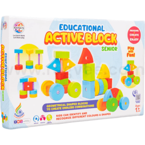Ragvee Educational Active Block Senior | 3D Geometric Shape Solid Blocks for Making Various Patterns for Kids Learning