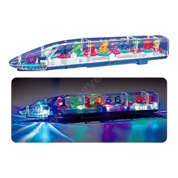 Ragvee Transparent Concept Bullet Train Toy for Kids, Electric Mechanical Gear Race Musical Train, 3D Bullet Train Toy with 360 Degree Rotation Educational Toys ( Multi Color). - Image 7