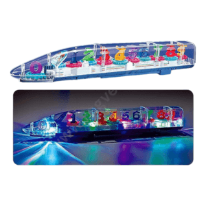 Ragvee Transparent Concept Bullet Train Toy for Kids, Electric Mechanical Gear Race Musical Train, 3D Bullet Train Toy with 360 Degree Rotation Educational Toys ( Multi Color).