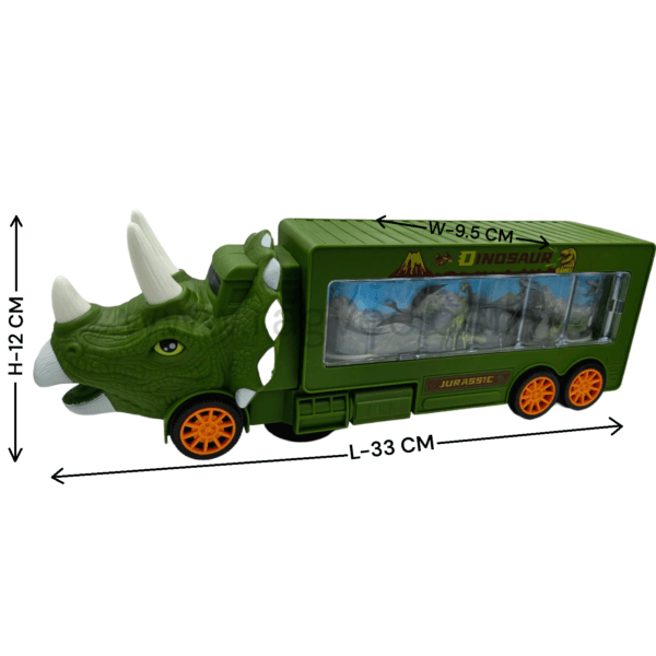 Dinosaur Show Jurassic Car Universal Wheel- Controlled Lighting and Sound Triceratops Scroll to Show All Kinds of Dinosaurs (Multicolour) - Image 3