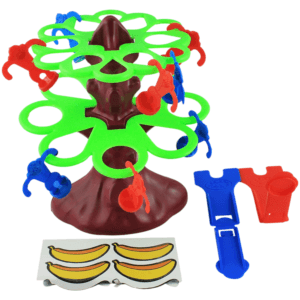 Ragvee Jumping Monkeys Junior Family Entertainment Game with 8 Monkeys 2 Shooters | Tabletop Action Game for 2 Players