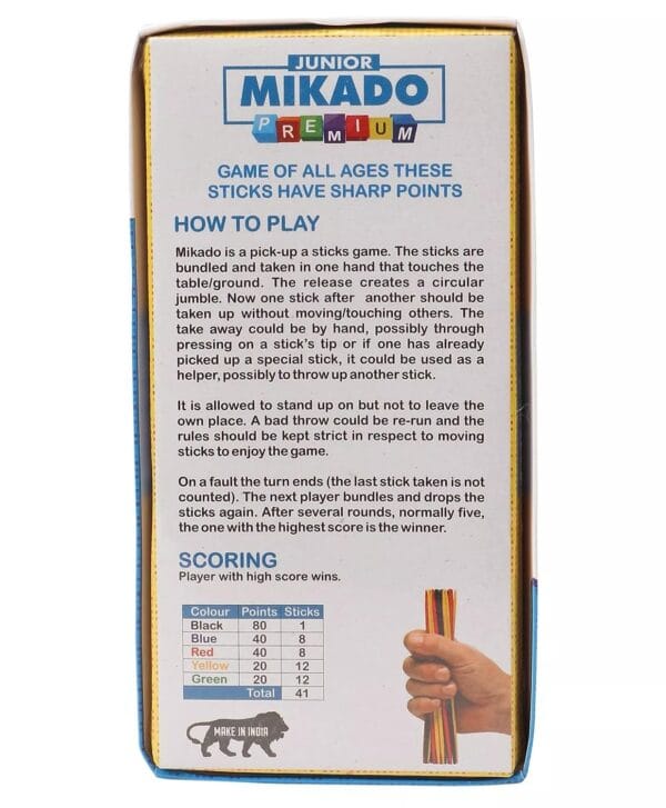 Ragvee Mikado Sticks Game Jumbo for Kids to Develop Concentration Plastic 41 Pick-Up Sticks, Return Gifts for Adults|Fun Family Indoor Board Mind Game/Puzzle for Adults&Kids 3+ Years - Image 8