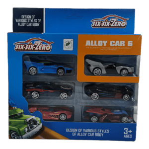 Ragvee Design Various Styles of Alloy Metal Body Car Six Six Zero (Pack of 6)